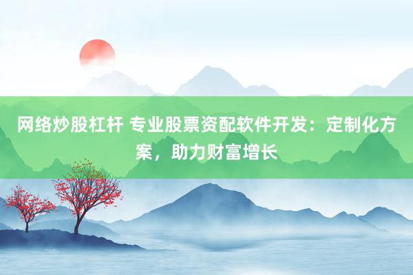 网络炒股杠杆 专业股票资配软件开发：定制化方案，助力财富增长