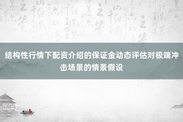结构性行情下配资介绍的保证金动态评估对极端冲击场景的情景假设